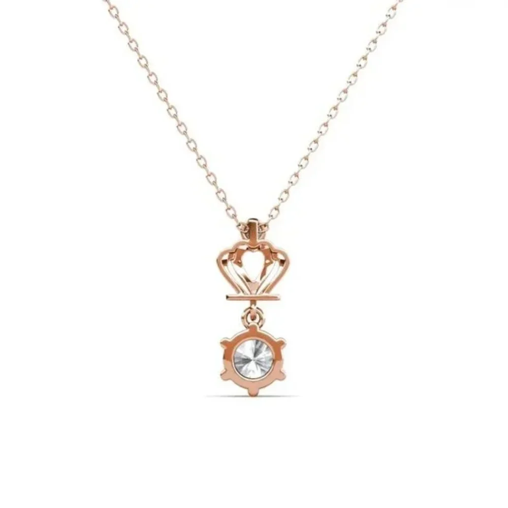 Certified 1ct. t.w. Moissanite Diamond Crown Necklace NEW
